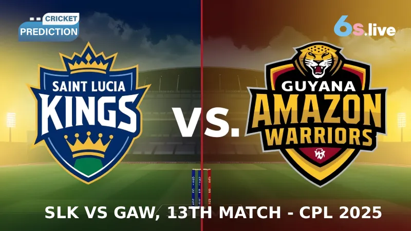 Cricket Prediction | SLK vs GAW | CPL 2025 | 13th Match | Aug 26 – Can GAW Turn Momentum Into a Dominating Win Today?