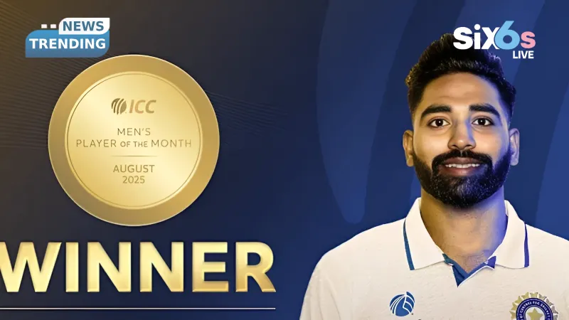 Mohammed Siraj Crowned ICC Player of the Month for August After Oval Heroics